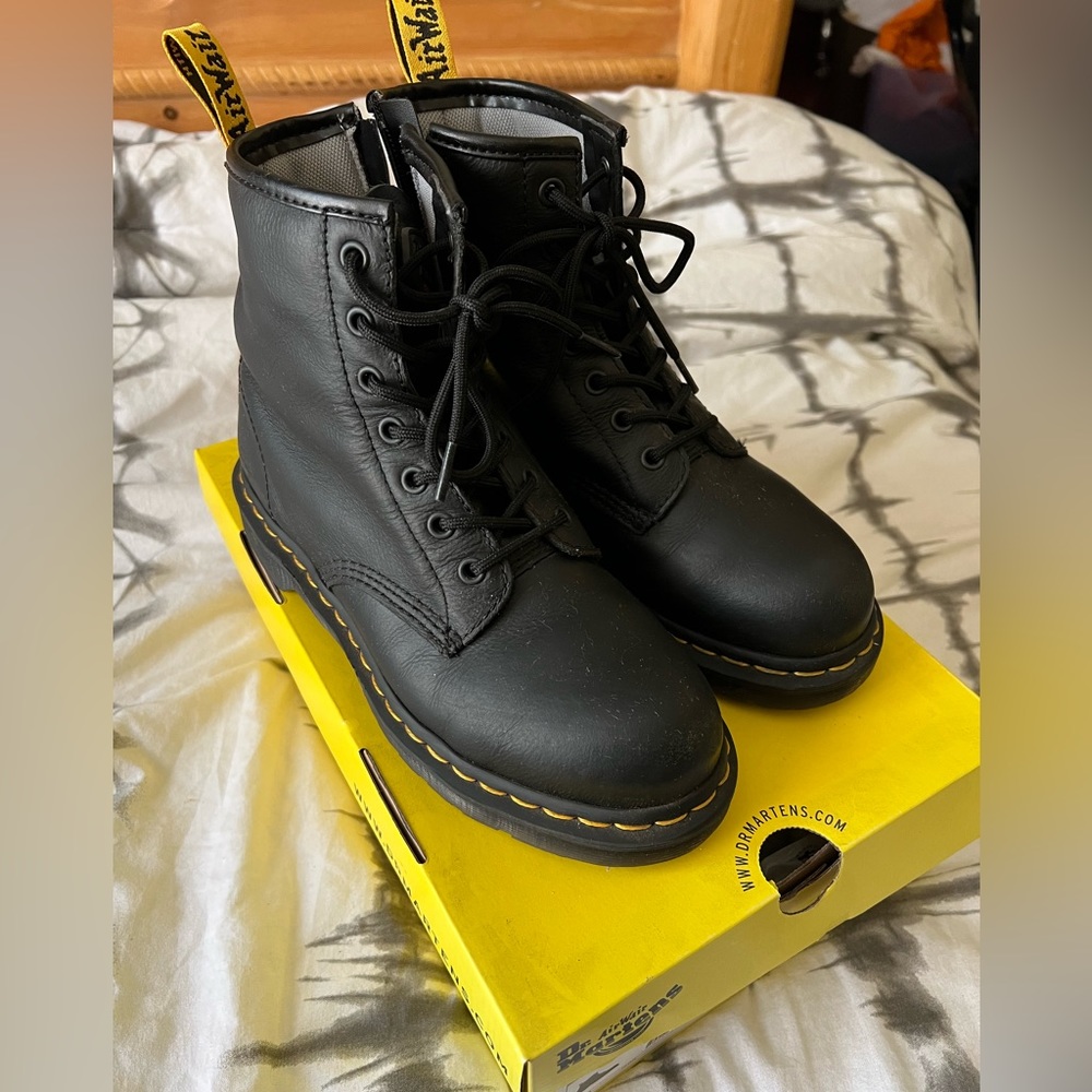 Dr. Martens Maple Zip Steel Toe Boots with SoftWair Comfort Footbed